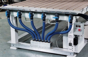 vacuum pump and ducts under plenum